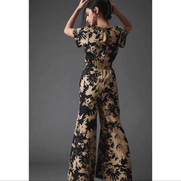 Anthropologie Pants - Anthropologie The Somerset Jumpsuit - black/tan/floral